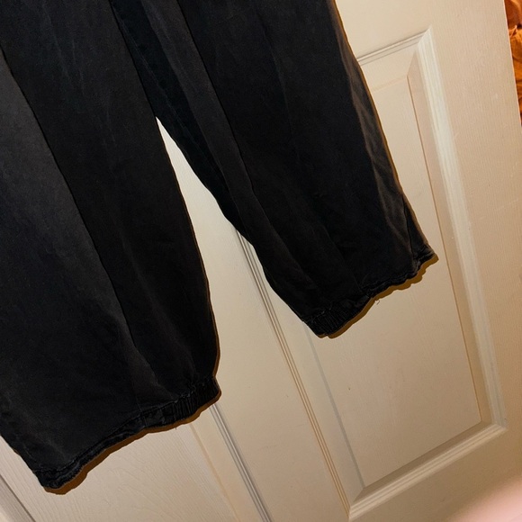 Free People women’s dark grey wide leg pants L contemporary boho - Picture 6 of 10